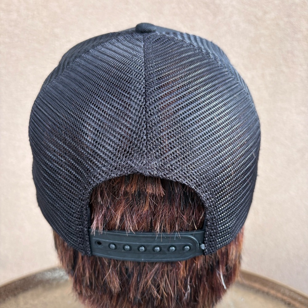 George Mens Bigfoot Sasquatch Trucker Hat Black Sunset Forest Patch Snapback - Picture 5 of 8